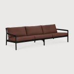 Sofa outdoorowa trzyosobowa Jack Teak Black Burgundy