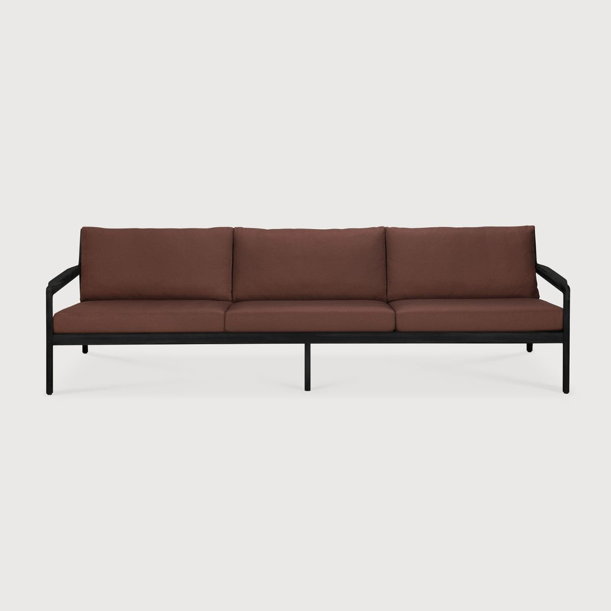 Sofa outdoorowa trzyosobowa Jack Teak Black Burgundy