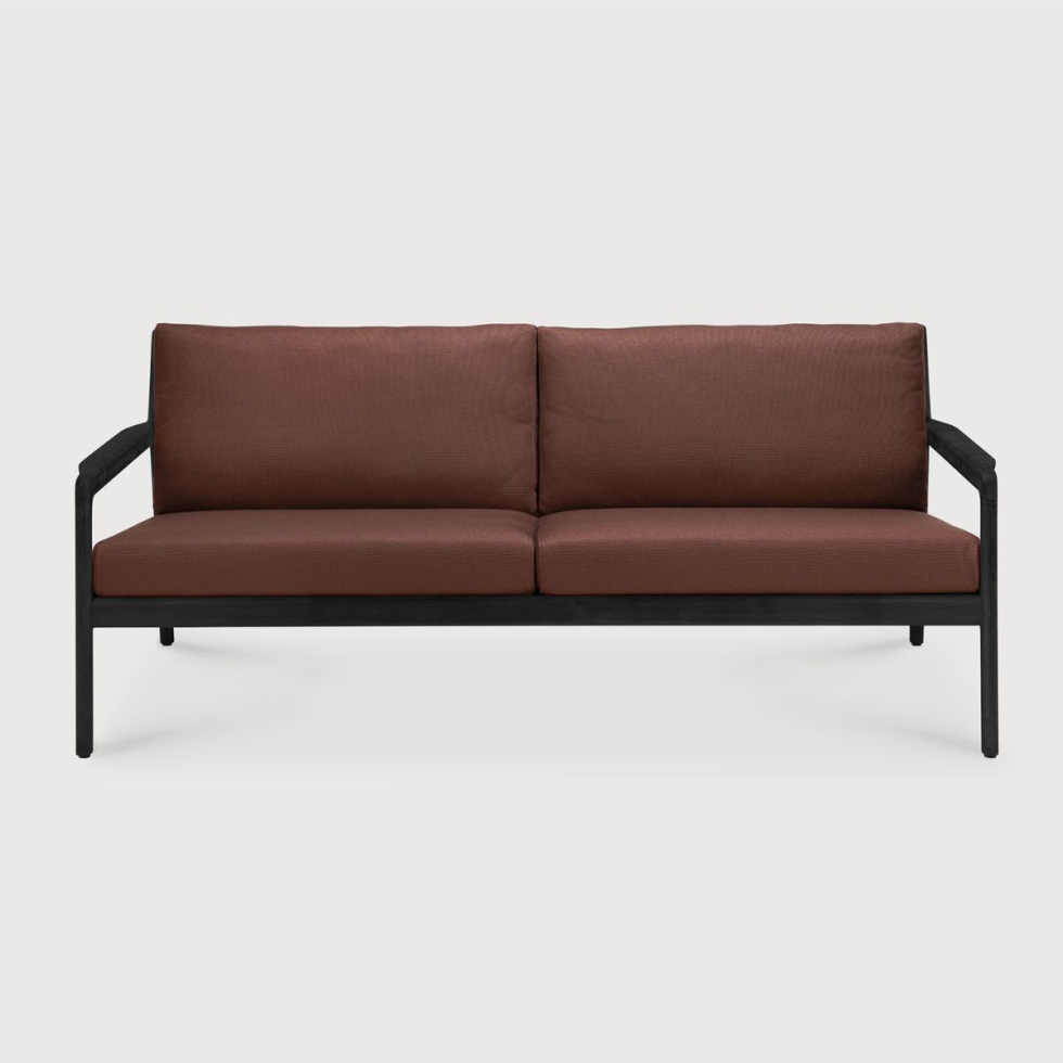 Sofa outdoorowa dwuosobowa Jack Teak Black Burgundy