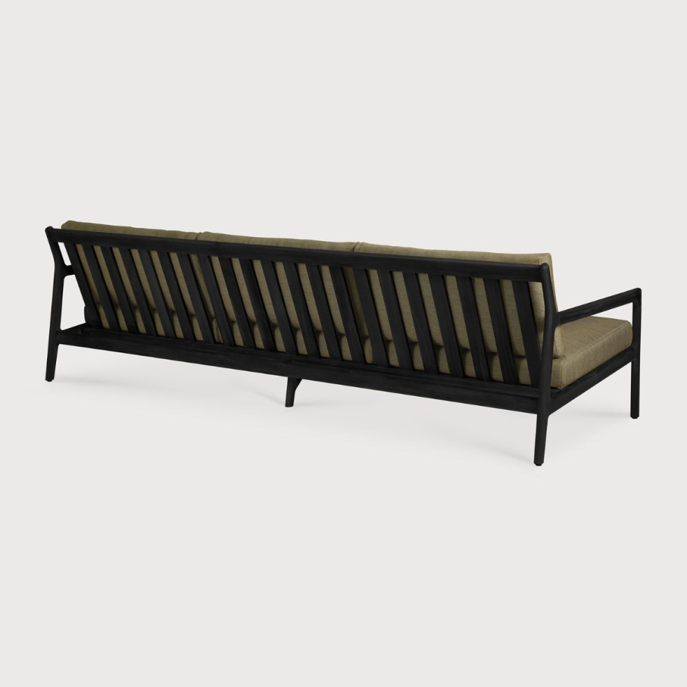 Sofa outdoorowa trzyosobowa Jack Teak Black Burgundy
