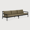 Sofa outdoorowa trzyosobowa Jack Teak Black Green