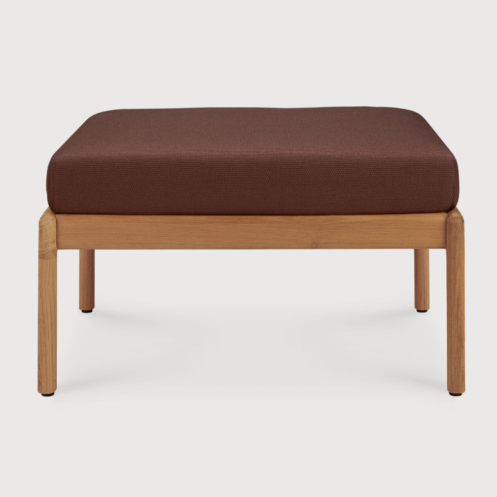 Podnóżek ogrodowy z drewna tekowego Jack Burgundy