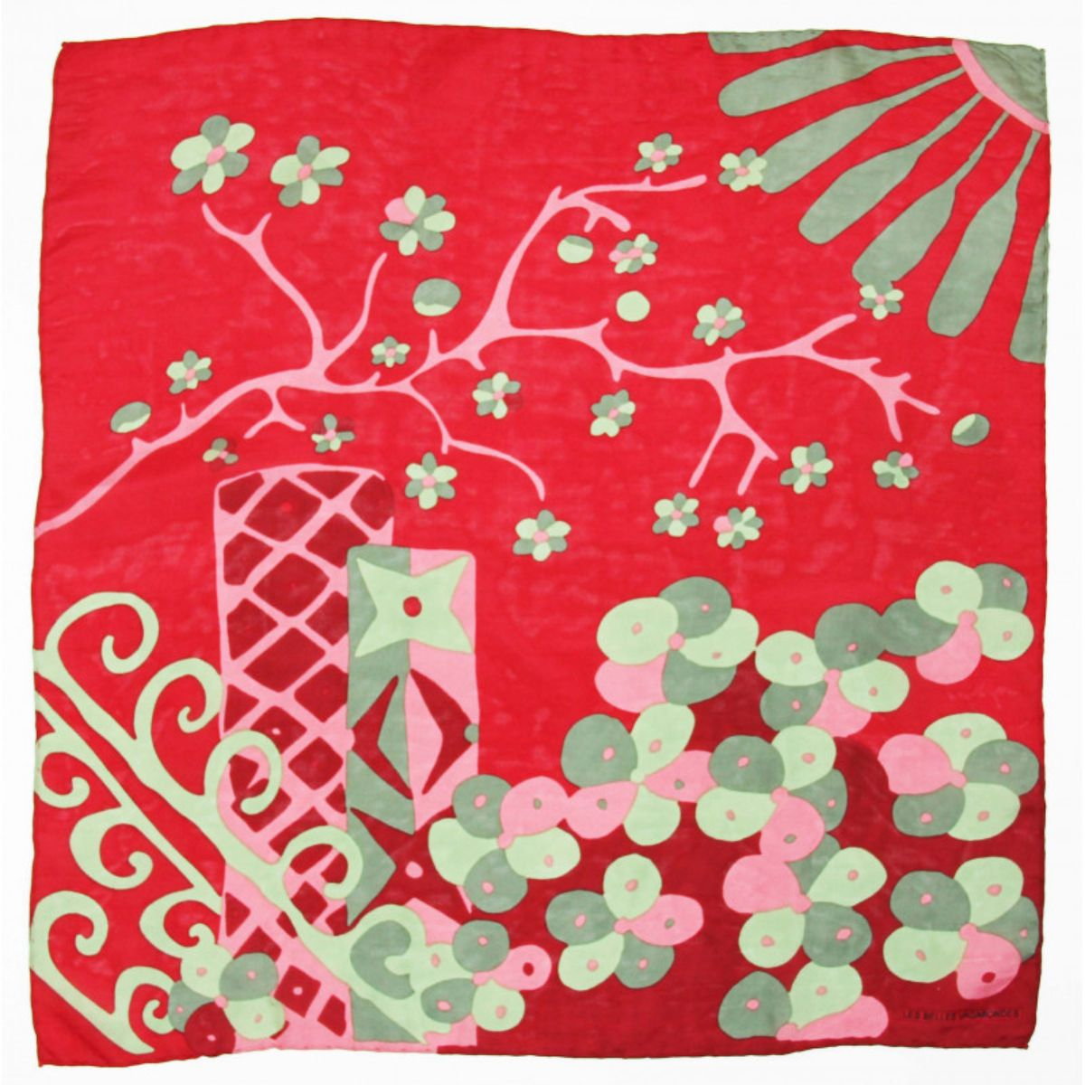 Apaszka jedwabna Mini Sakura Rouge