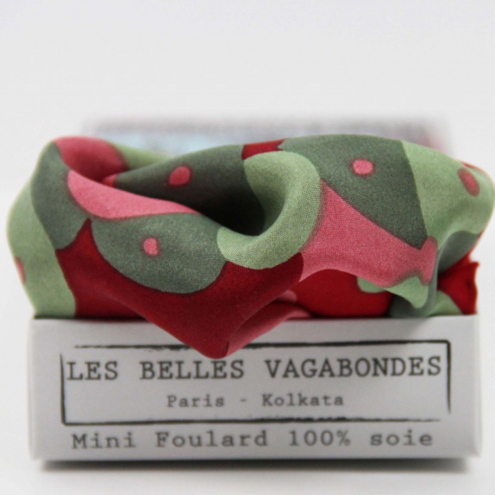 Apaszka jedwabna Mini Sakura Rouge