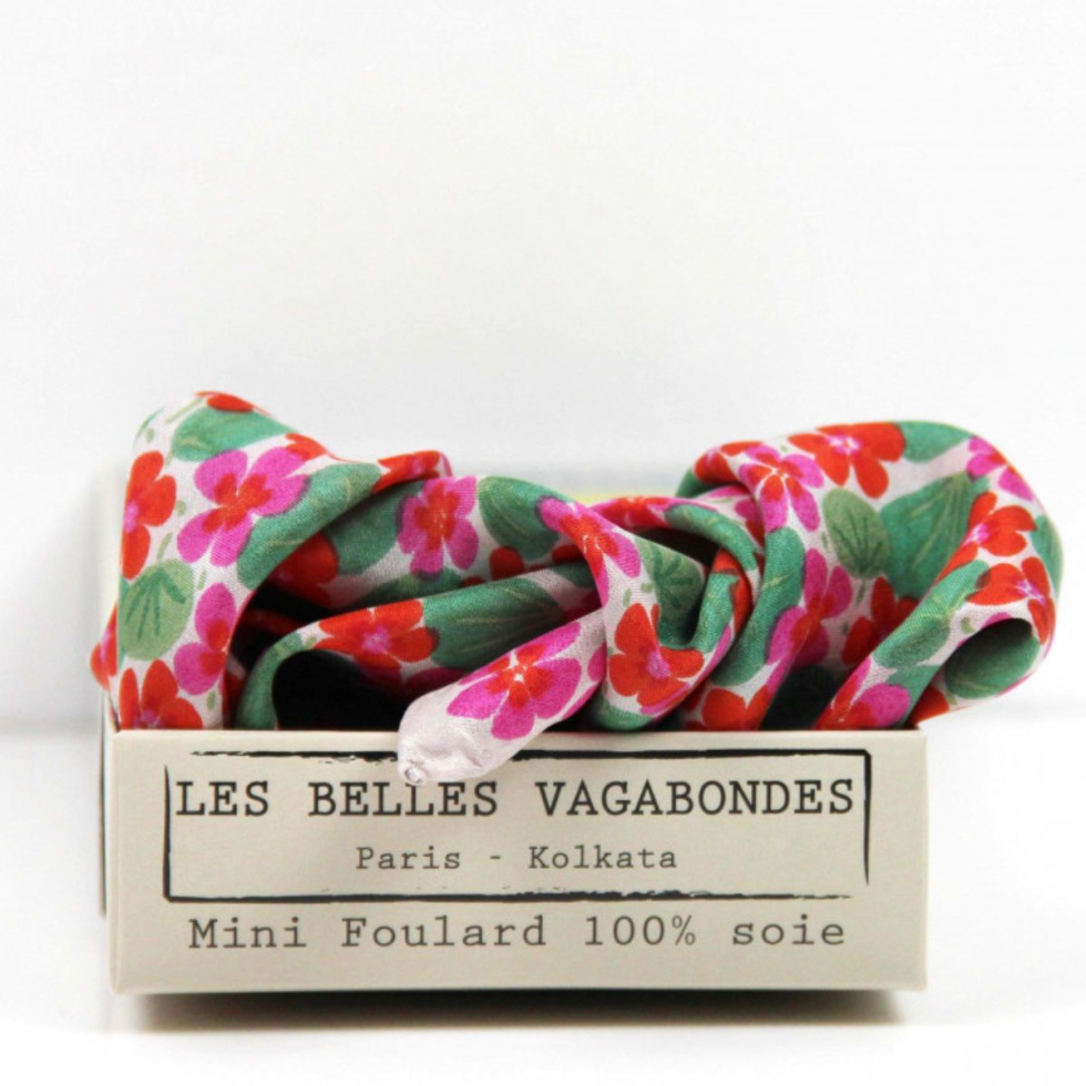 Apaszka jedwabna Mini Capucine Fuchsia