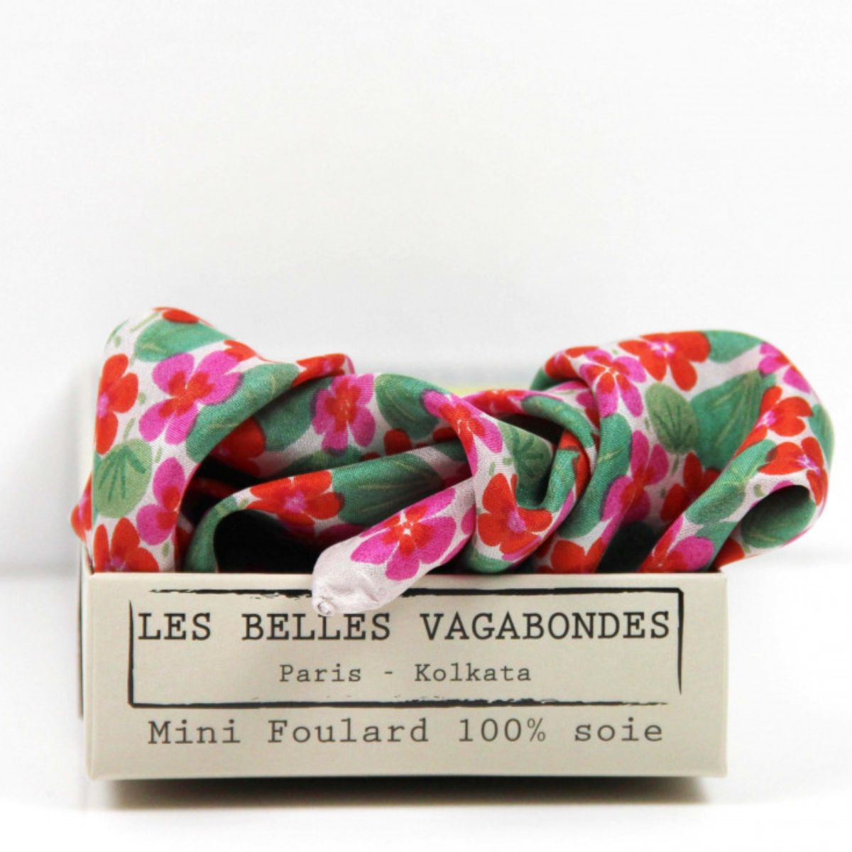 Apaszka jedwabna Mini Capucine Fuchsia