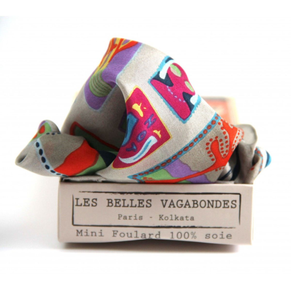 Apaszka jedwabna Mini Postcard Marine