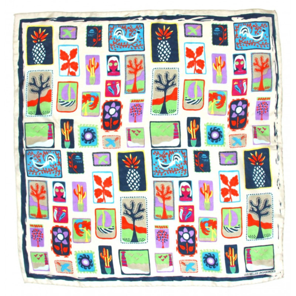 Apaszka jedwabna Mini Postcard Marine