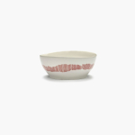 Miska L Feast White Swirl - Stripes Red