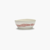 Miska L Feast White Swirl - Stripes Red