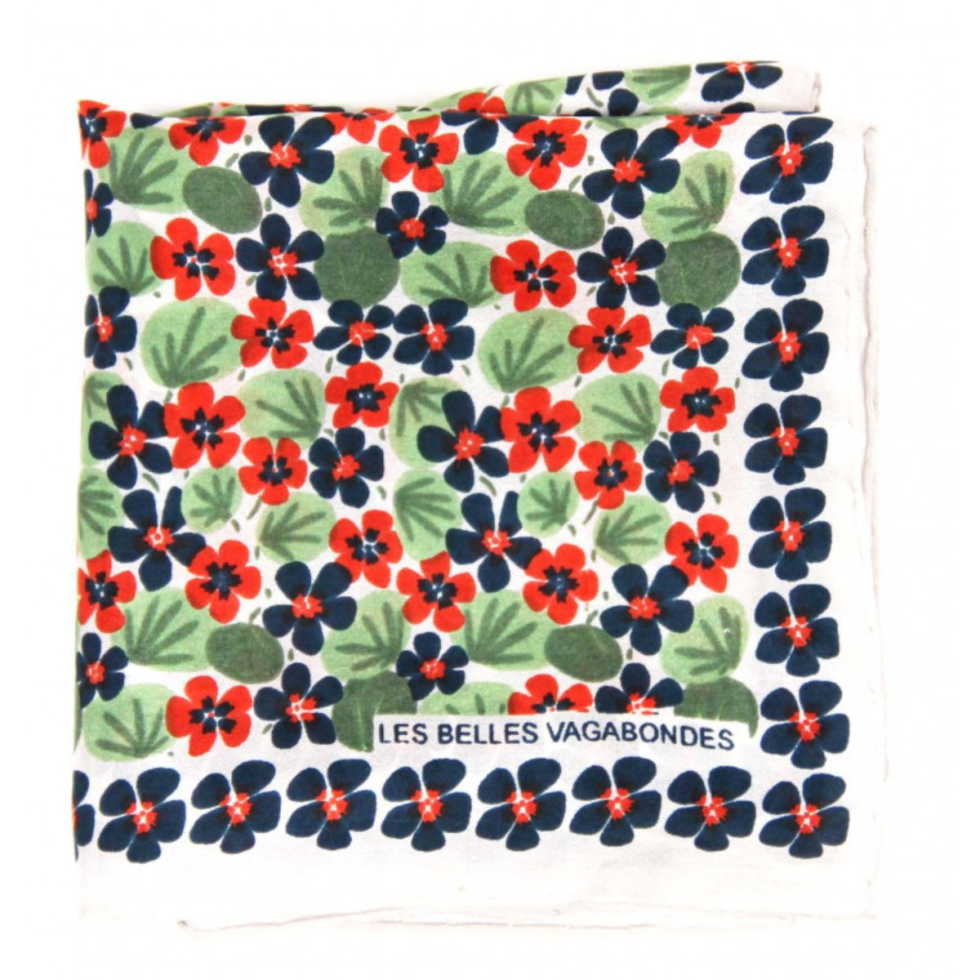 Apaszka jedwabna Mini Capucine Marine