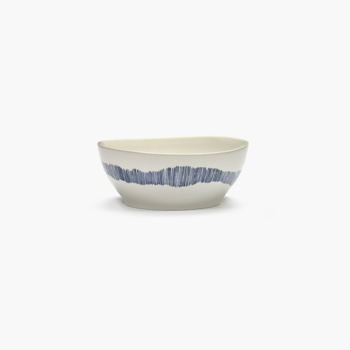 Miska L Feast White Swirl - Stripes Blue