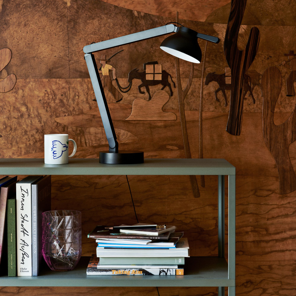 Lampa biurkowa PC Double Arm Soft Black HAY