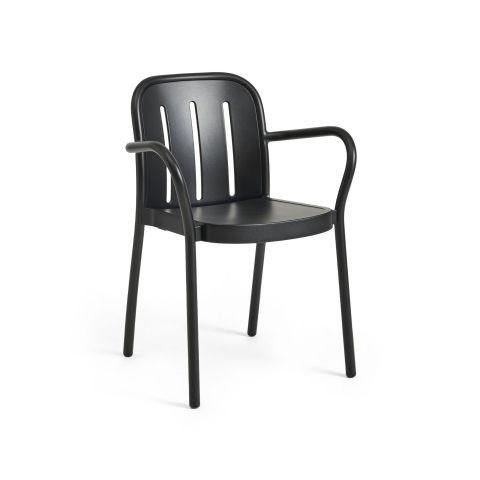 Krzesło ogrodowe z podłokietnikami Deville Anthracite