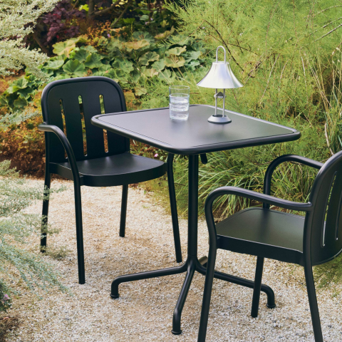 Krzesło ogrodowe z podłokietnikami Deville Anthracite