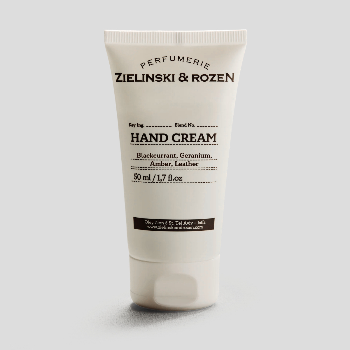 Krem do rąk 50ml Blackcurrant, Geranium, Amber, Leather