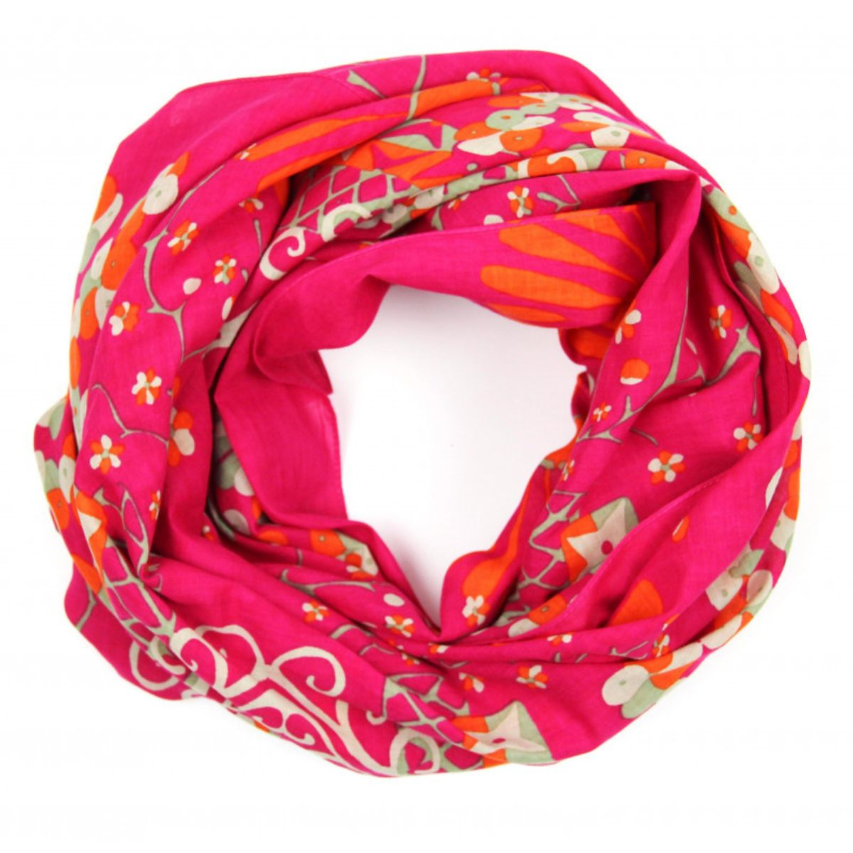 Szal bawełniany Mariko Fuchsia