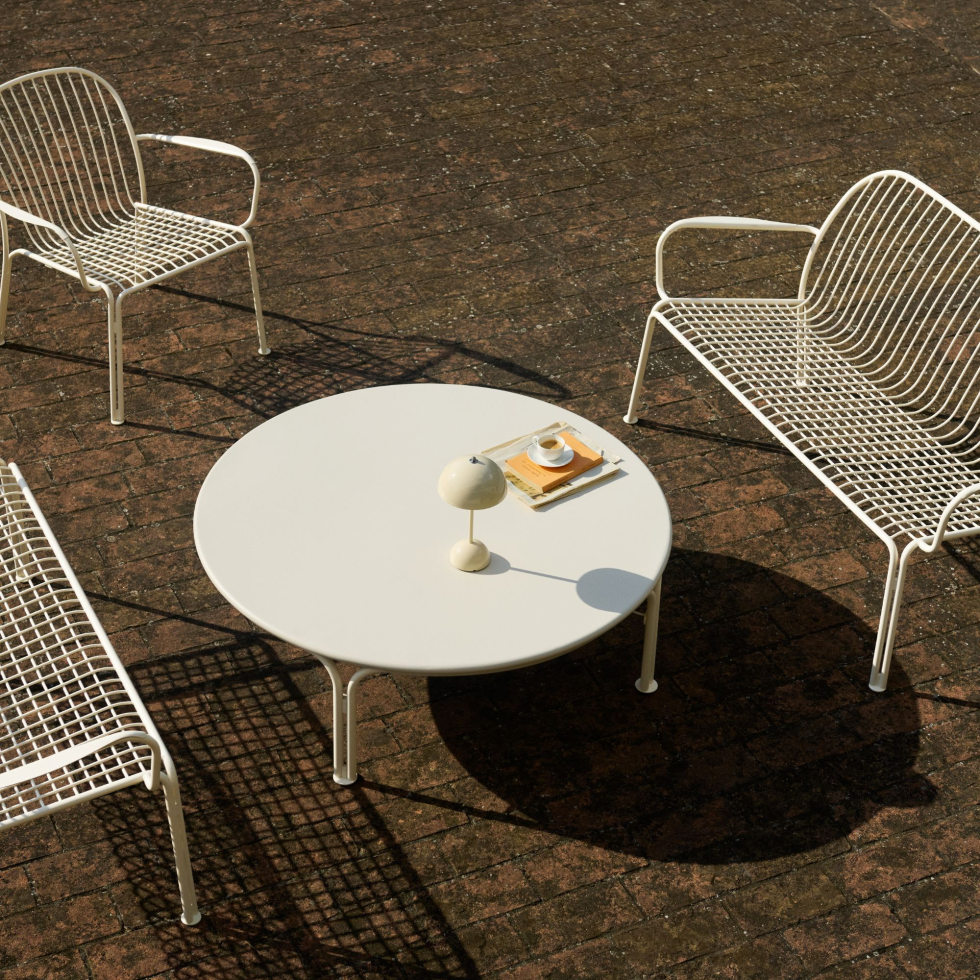 Stolik kawowy outdoorowy Thorvald SC109 Ø115cm Ivory