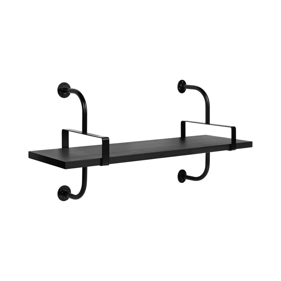 Wykonana z metalu i drewna półka Demon Gubi