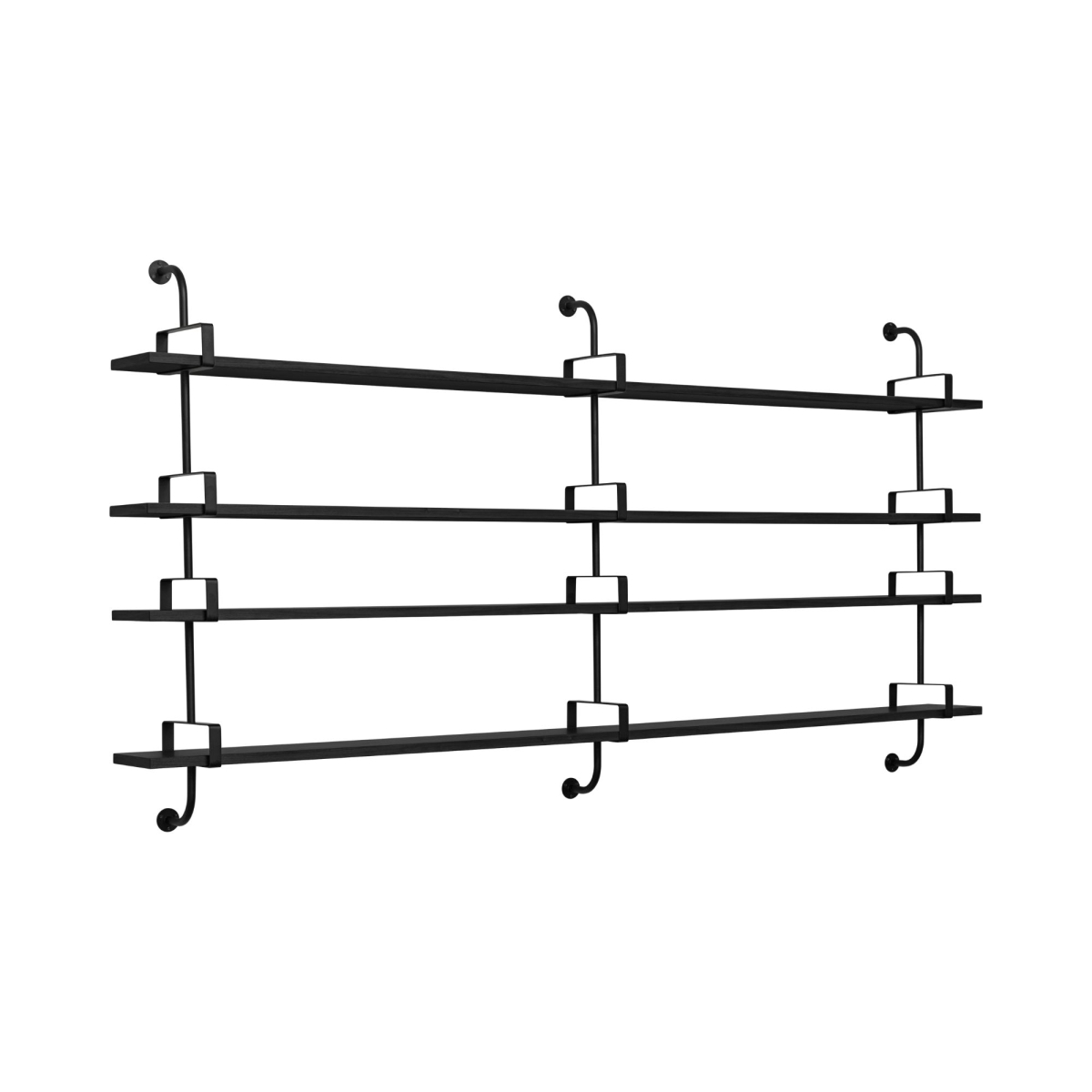 Wykonana z metalu i drewna półka ścienna Demon 4 Gubi