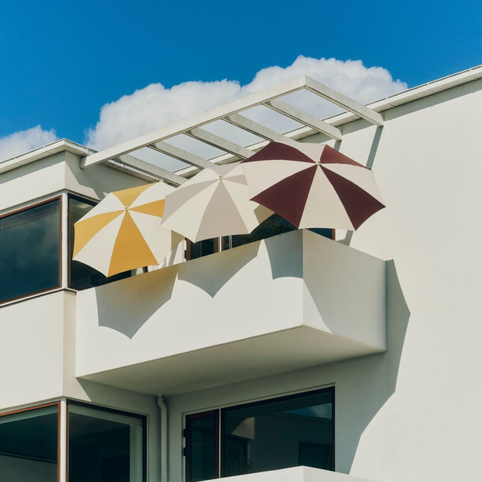 Parasol Terrazza Octagon Off White Burgundy