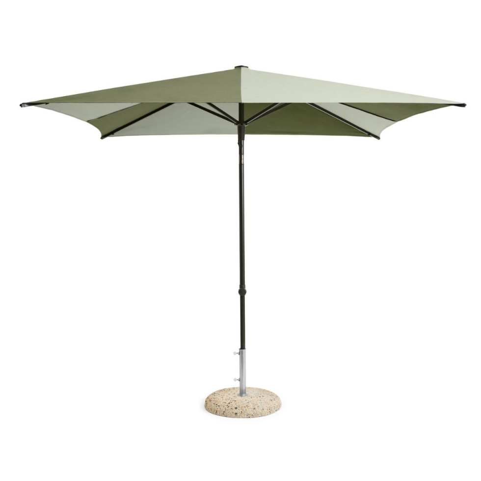 Parasol Terrazza Square Off White Dark Green