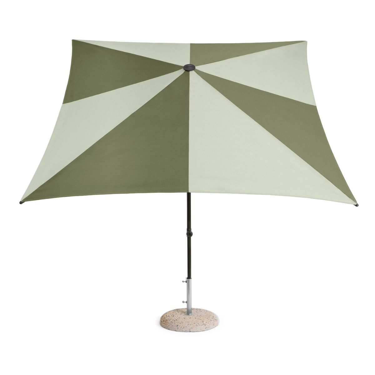Parasol Terrazza Square Off White Dark Green