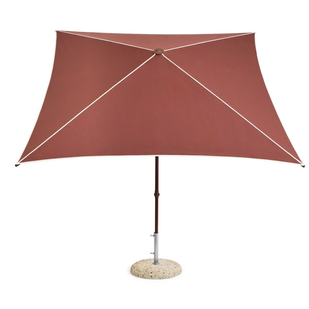 Parasol Terrazza Square Off White Burgundy
