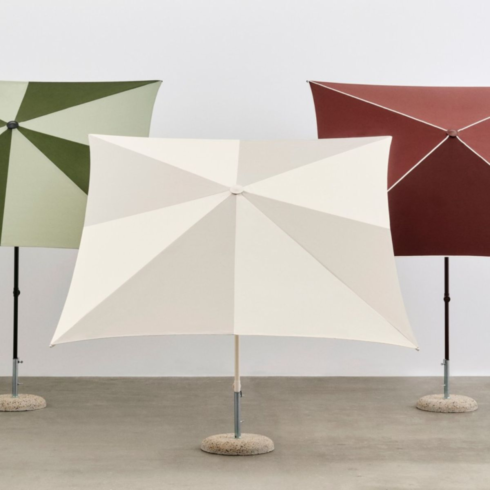Parasol Terrazza Square Off White Dark Green