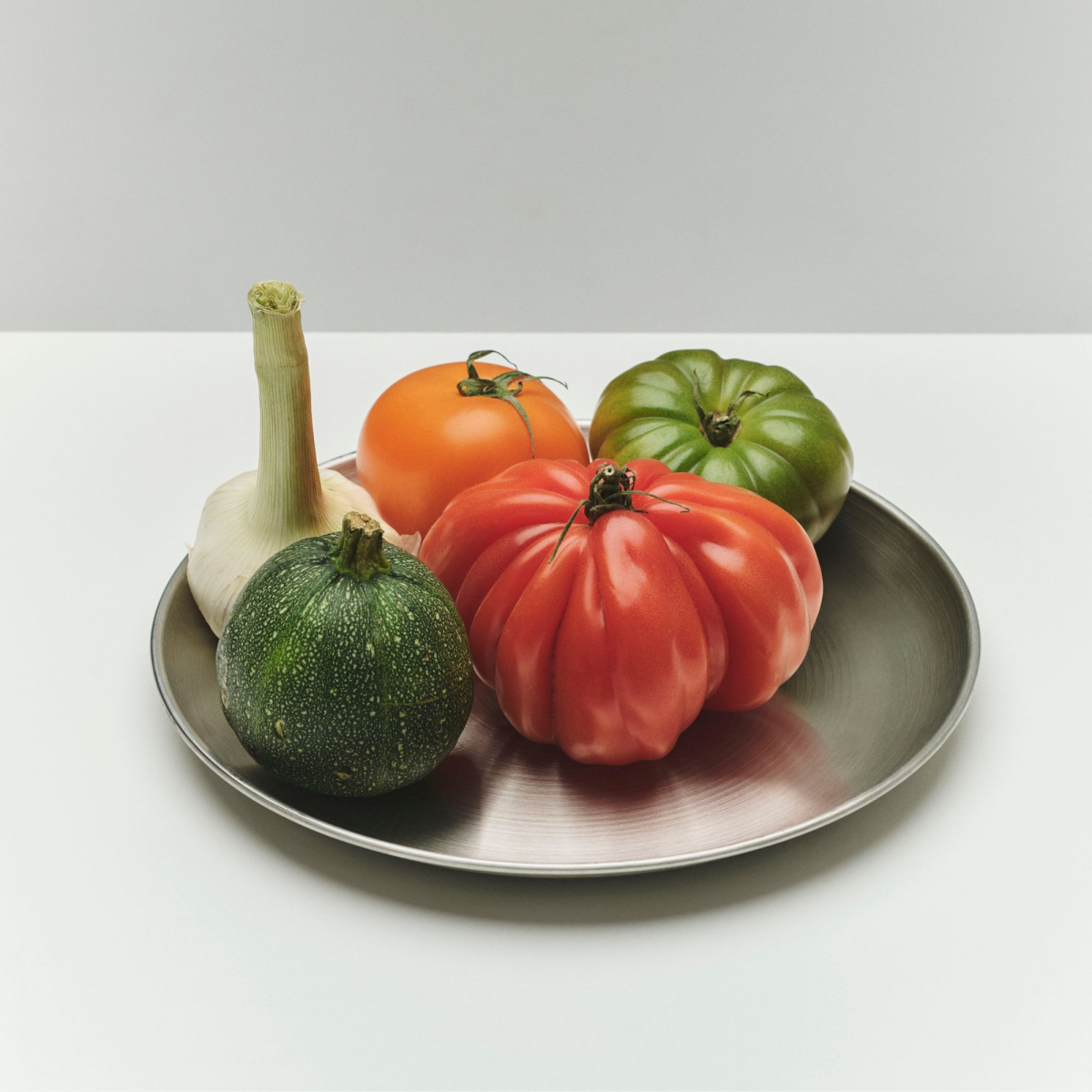 Outdoor Market Zestaw 2 stalowych talerzyków L