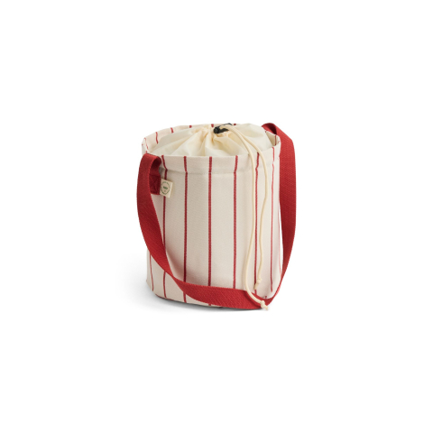 Outdoor Market Torba na butelki Beige Red Stripe