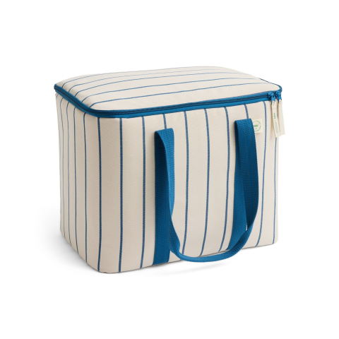 Torba chłodząca na butelki Beige Blue Stripe Outdoor Market