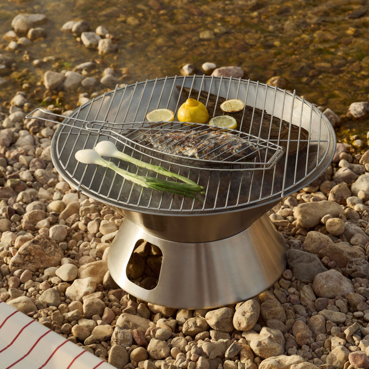 Outdoor Stalowy koszyk do grillowania ryby