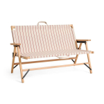 Sofa Składana Beige Red Stripe Outdoor Market