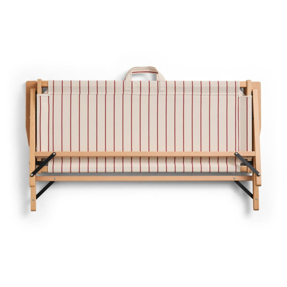 Sofa Składana Beige Red Stripe Outdoor Market