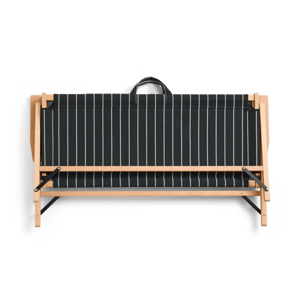 Sofa Składana Black Beige Stripe Outdoor Market