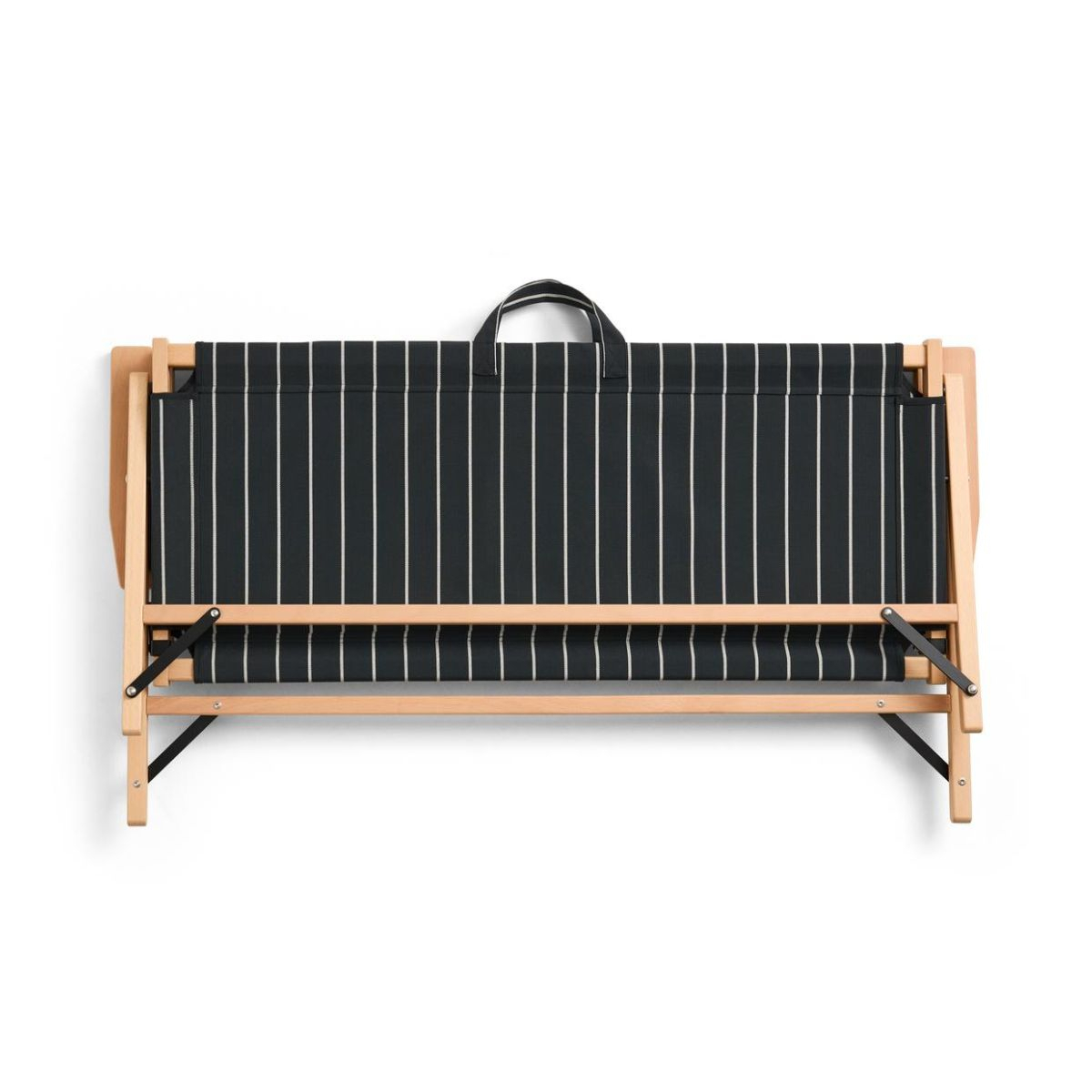 Sofa Składana Black Beige Stripe Outdoor Market