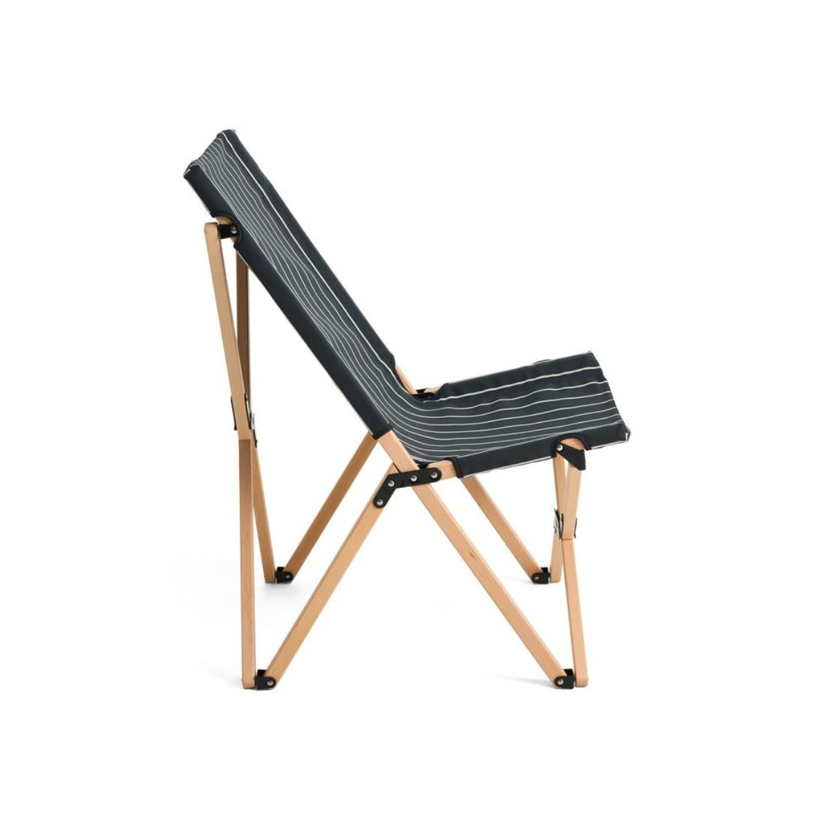 Leżak składany Black Beige Stripe Outdoor Market