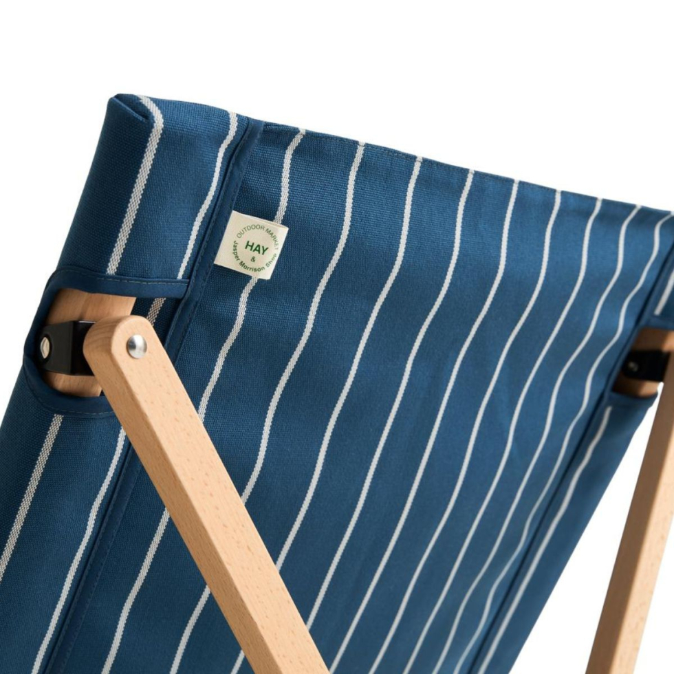 Outdoor Market Leżak składany Blue Beige Stripe
