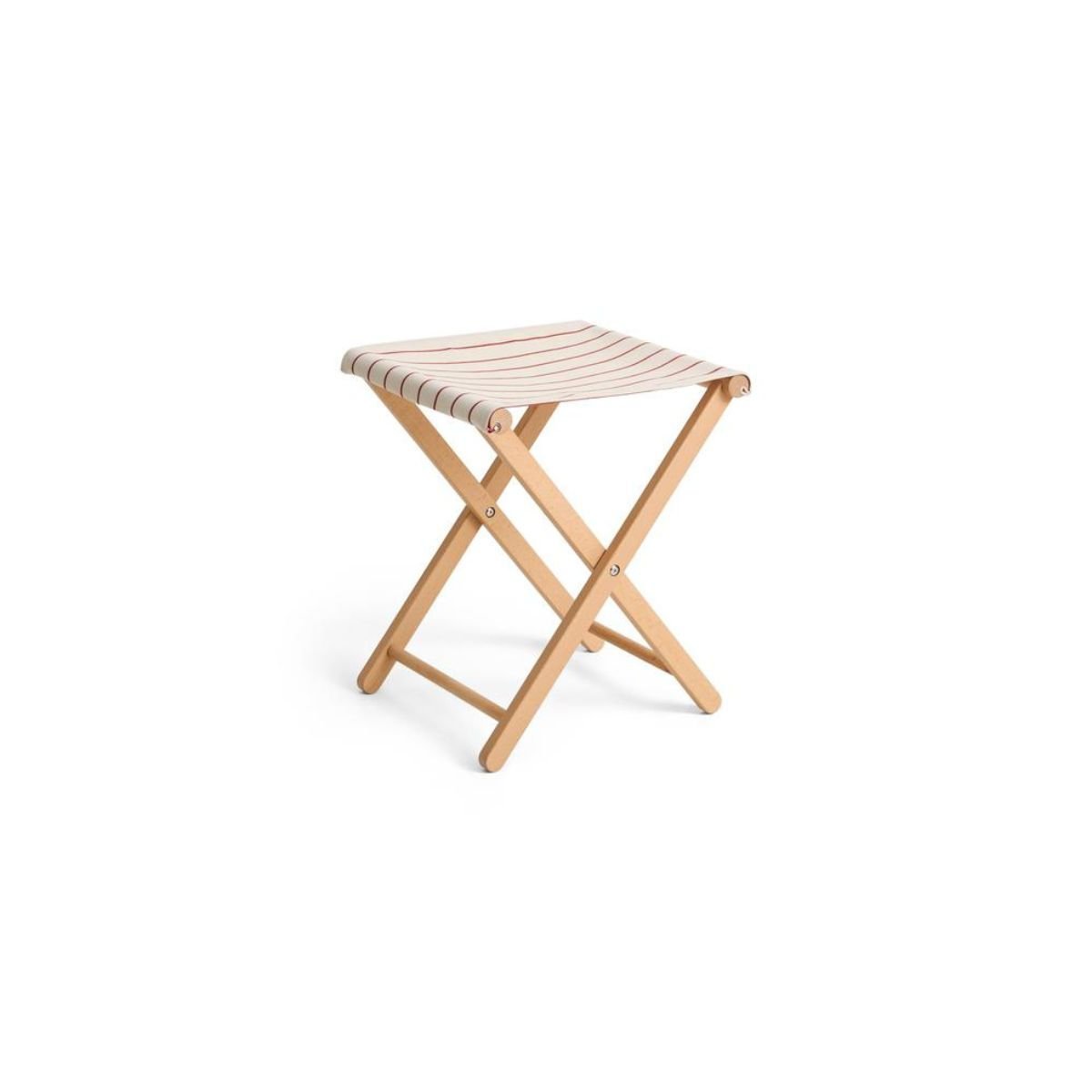 Outdoor Market Stołek składany Beige Red Stripe