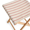 Outdoor Market Stołek składany Beige Red Stripe