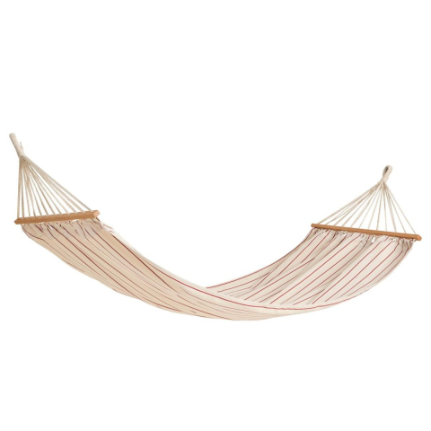 Outdoor Market Hamak Beige Red Stripe