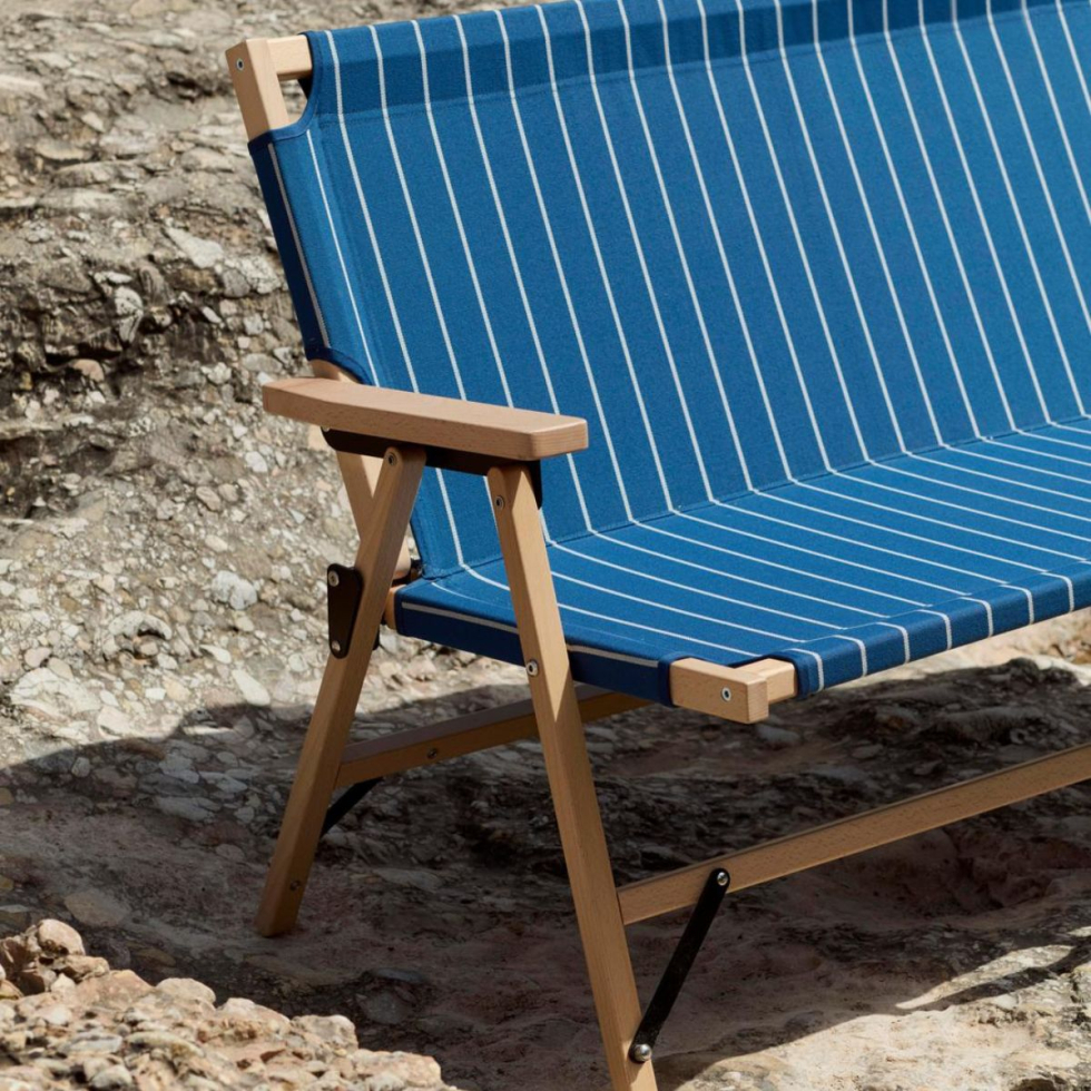 Sofa Składana Blue Beige Stripe Outdoor Market