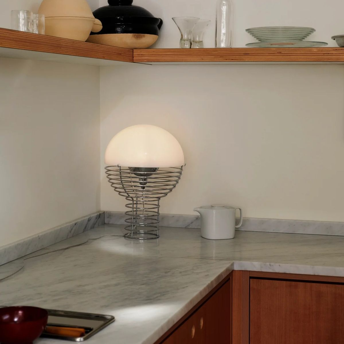 Lampa Stołowa Wire Ø30 White