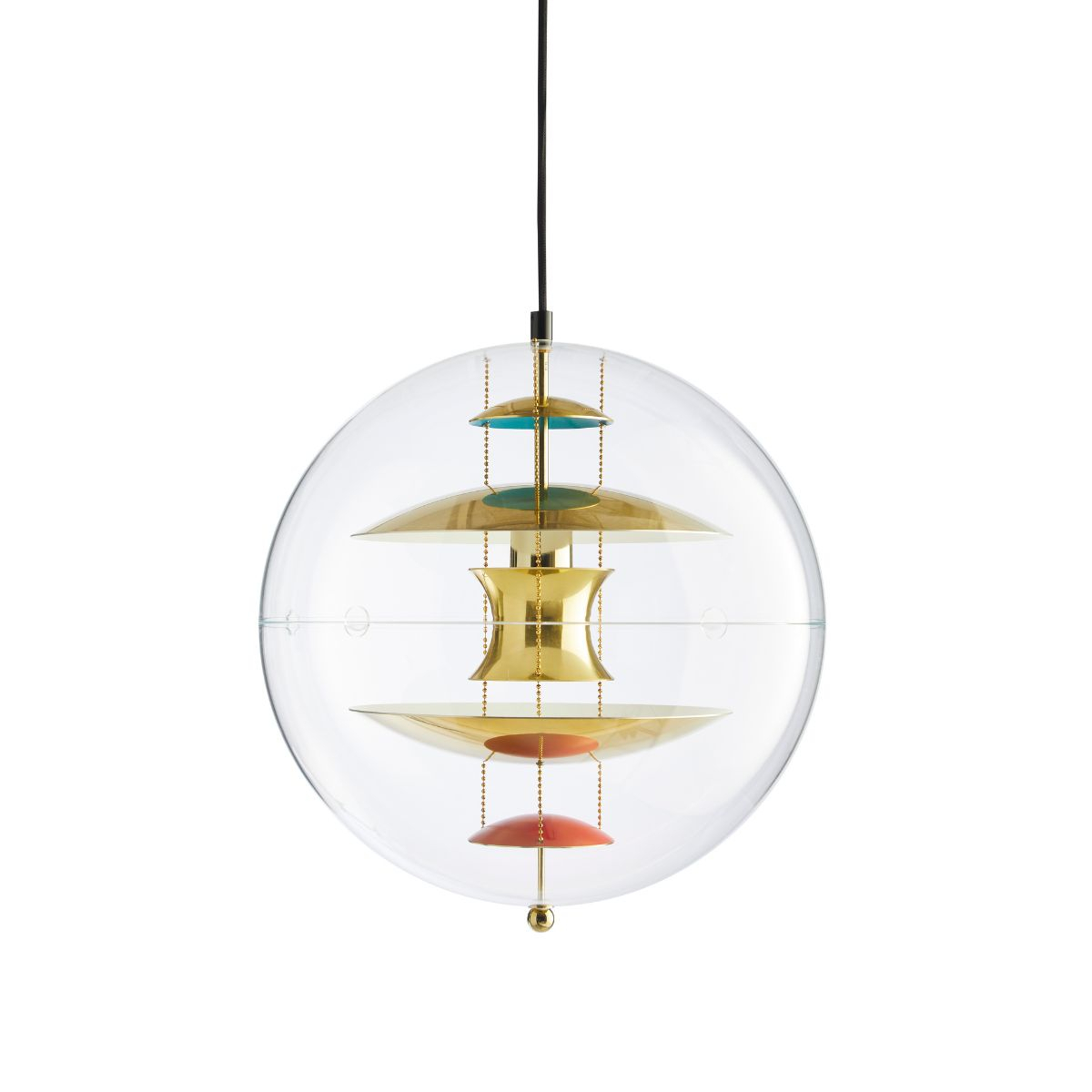 Lampa wisząca VP Globe Brass/Red/Blue