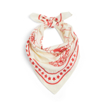 Bandana dla psa Dogs Scarf Off white with red