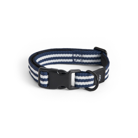 Obroża Dogs Collar Flat S/M Blue and white stripe