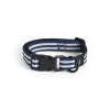 Obroża Dogs Collar Flat S/M Blue and white stripe