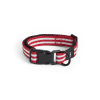 Obroża Dogs Collar Flat S/M Red and white stripe