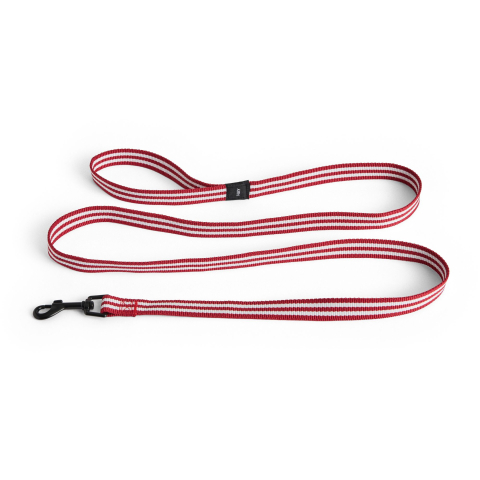 Smycz Dogs Leash Flat S/M Red and white stripe